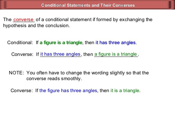 converse of a conditional