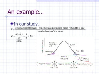 An example… In our study, 