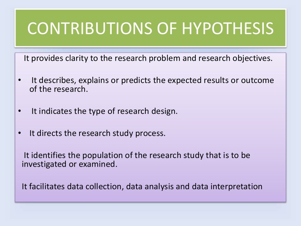 hypothesis and types