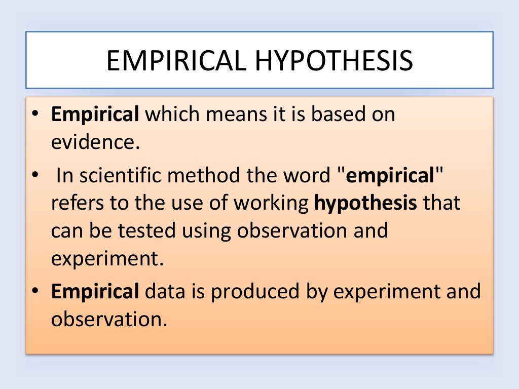 hypothesis and types