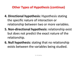 hypothesis directional