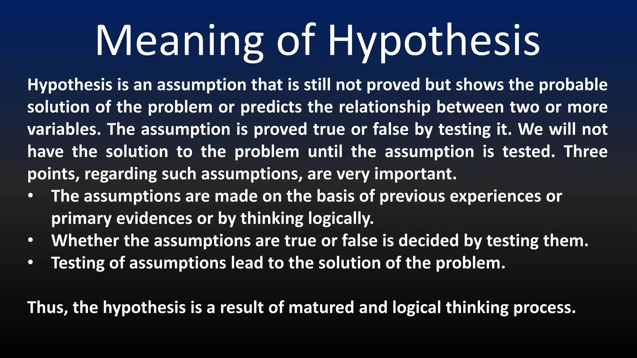 Hypothesis visual data 5