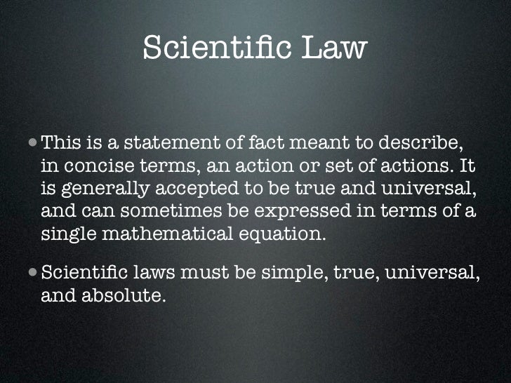 Hypothesis laws theories