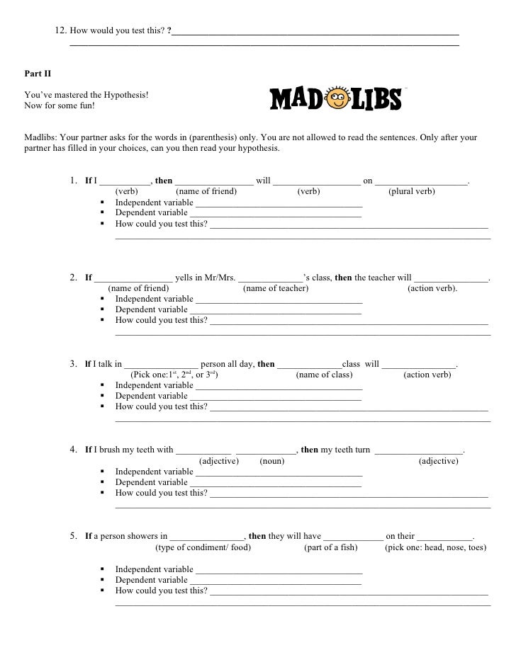 Hypothesis in a sentence picture