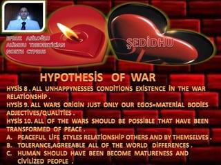 Hypothesi̇s  of  war   8 9-10 a. b. c.