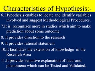 Hypothesis power point presentation