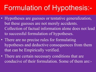 Hypothesis power point presentation