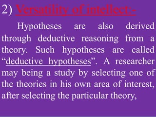 Hypothesis power point presentation