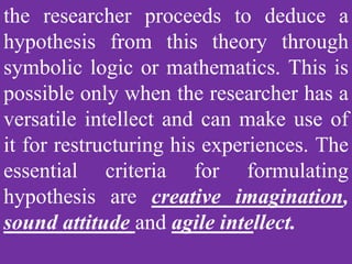 Hypothesis power point presentation