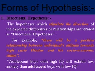 Hypothesis power point presentation