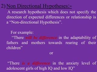 Hypothesis power point presentation