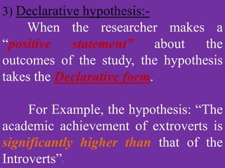 Hypothesis power point presentation