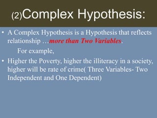 Hypothesis power point presentation