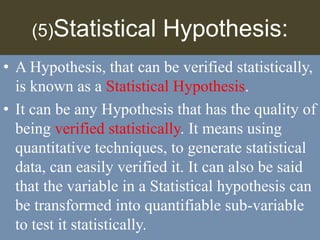 Hypothesis power point presentation