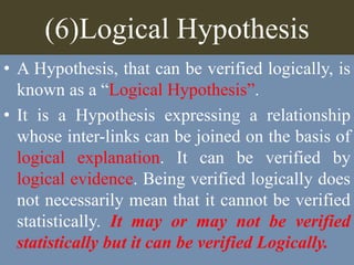 Hypothesis power point presentation
