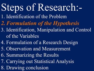 Hypothesis power point presentation