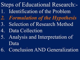 Hypothesis power point presentation