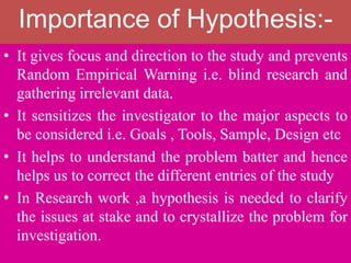 Hypothesis power point presentation