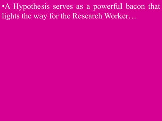 Hypothesis power point presentation