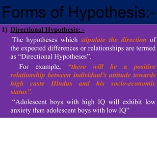 Hypothesis PPT FOR RESEARCH | PPTX | Biological Sciences | Science
