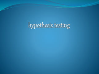 Hypothesis presentation