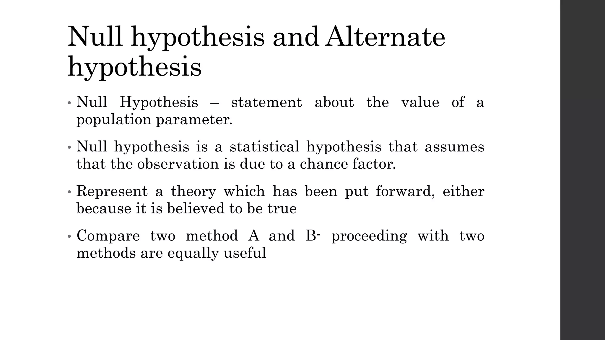 Hypothesis test based approach for change detection | PPT