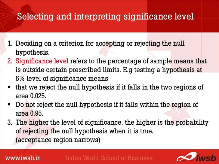 Level of significance ppt picture
