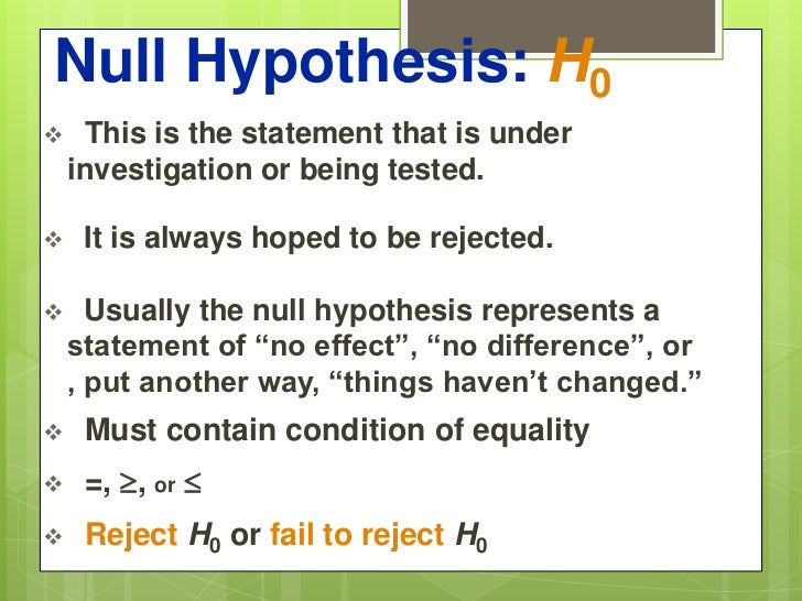 claimed hypothesis mean h0