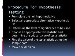 Hypothesis testing | PPTX