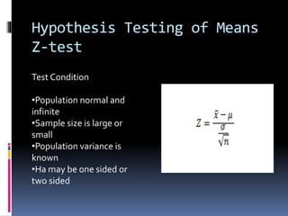 Hypothesis testing | PPTX