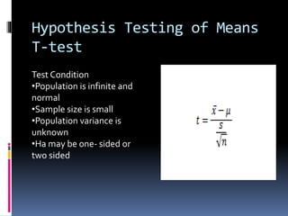 Hypothesis testing | PPTX