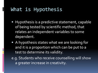 Hypothesis testing | PPTX