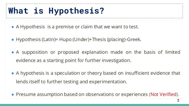 what is define hypothesis testing