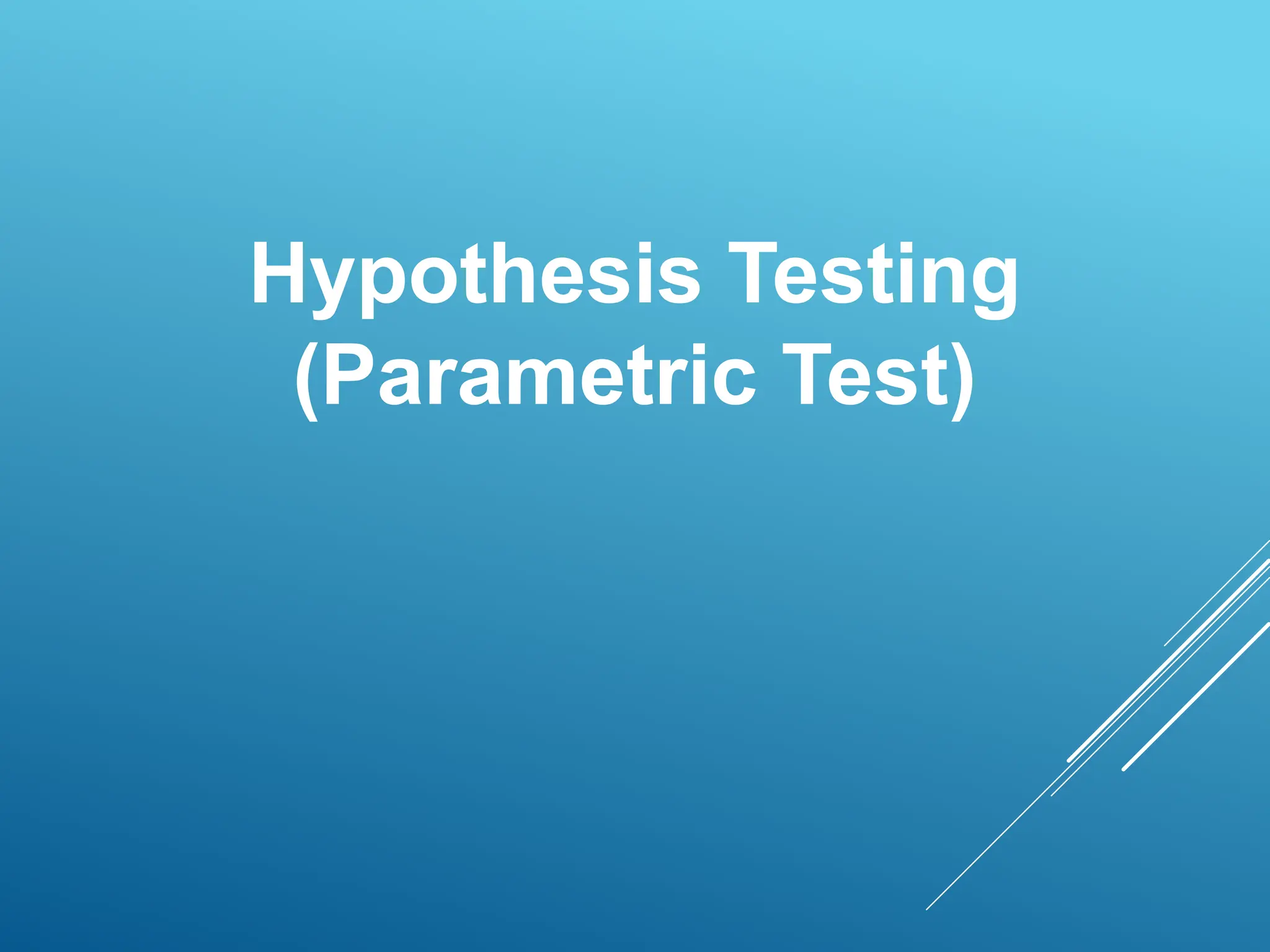 Hypothesis Testing With Parametric Tests (Z-test and t-Test).pptx