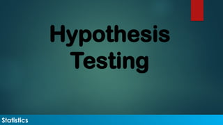 Hypothesis Testing Grade 11 - Statistics and Probability | PPTX
