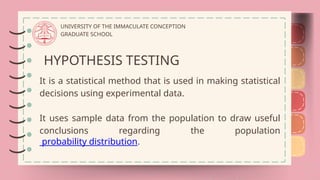 Comprehensive Guide to Hypothesis Testing in Statistics | PPTX
