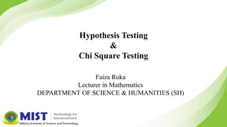 Comprehensive Guide to Hypothesis Testing and Chi Square Analysis in ...