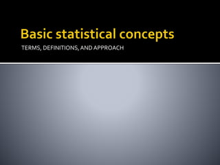 Basic Statistical Concepts & Decision-Making | PPTX