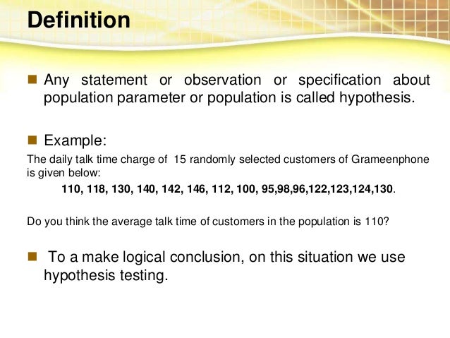 what is a hypothesis testing definition