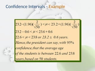Confidence Intervals - Example
 