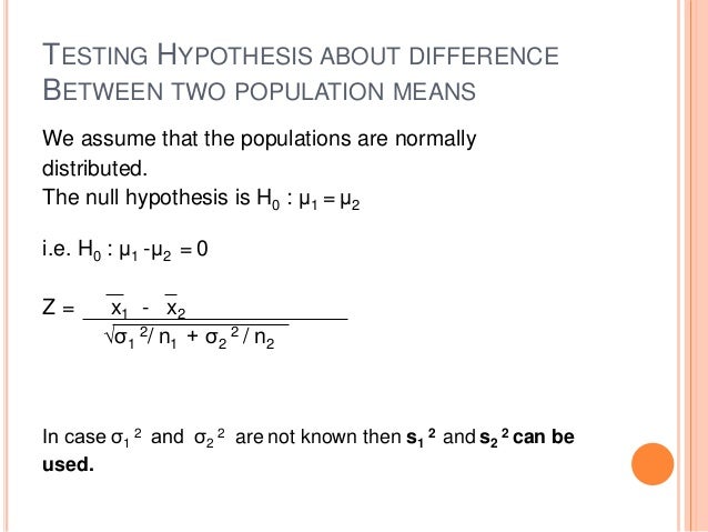 how to use a z-test to test the null hypothesis