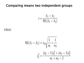 Hypothesis testing for parametric data | PPTX