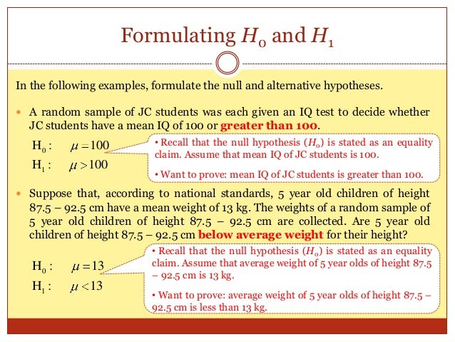 hypothesis h0 and h1