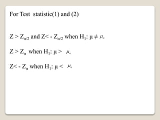 Hypothesis testing part ii for single mean | PPTX