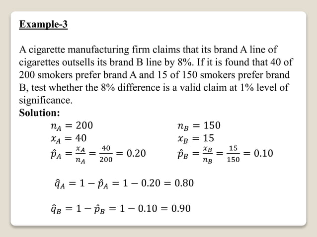 Double Proportion Matrix Hypothesis testing part v for single and double proportions | PPTX