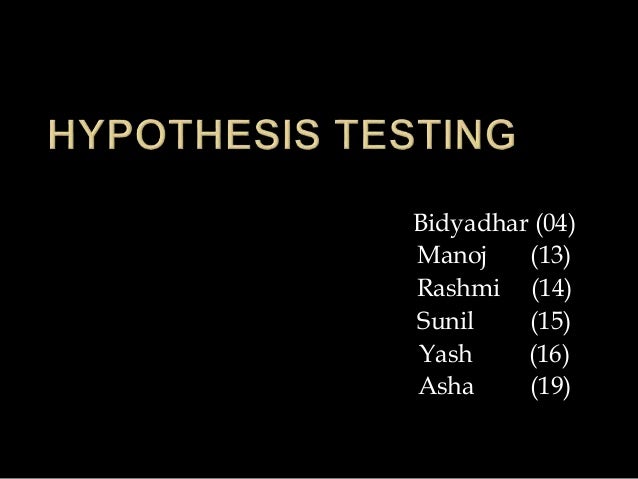 Hypothesis Testing