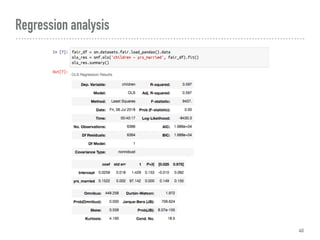 Regression analysis
40
 