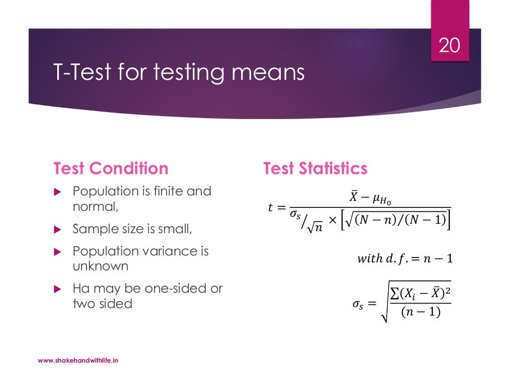 Hypothesis testing; z test, ttest. ftest