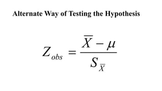 X
obs
S
X
Z


Alternate Way of Testing the Hypothesis
 