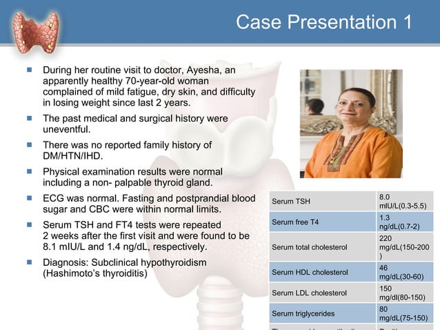 clinical case study hypothyroidism